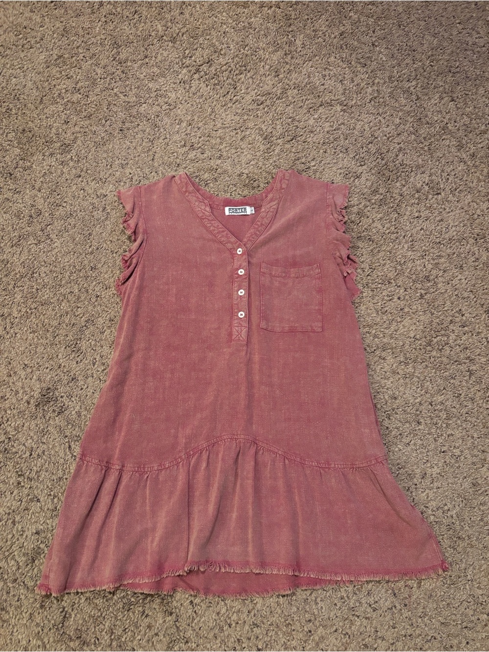 Porter Collective Dusty Rose Top L